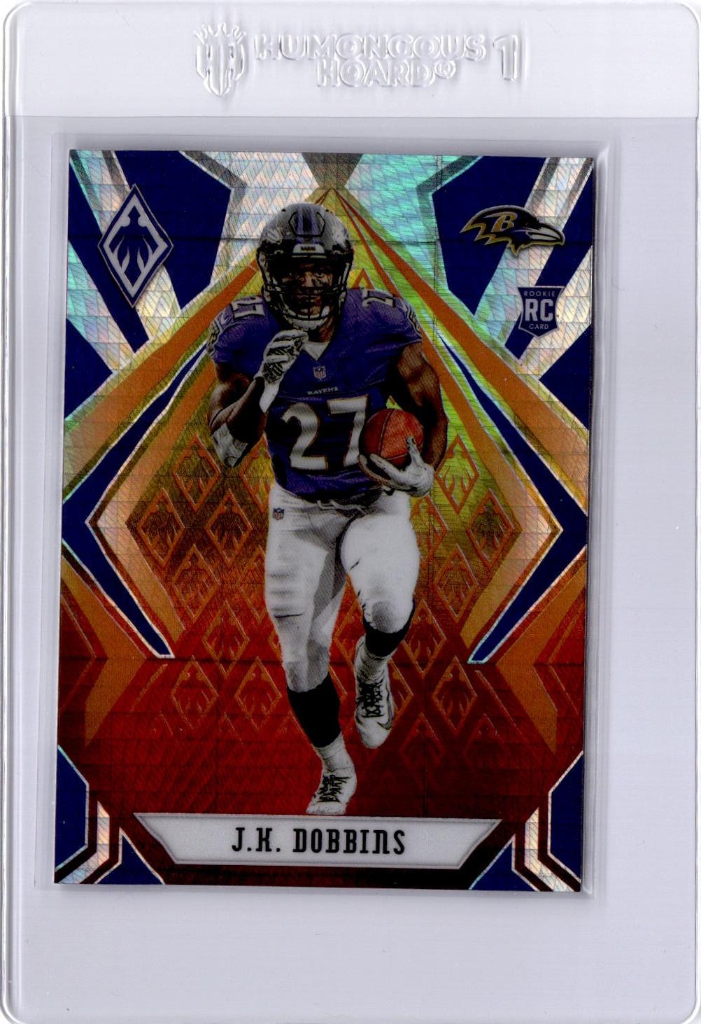 2020 Panini Phoenix #115 J.K. Dobbins Fire Burst