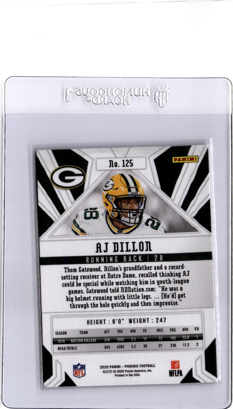2020 Panini Phoenix #125 AJ Dillon Fire Burst