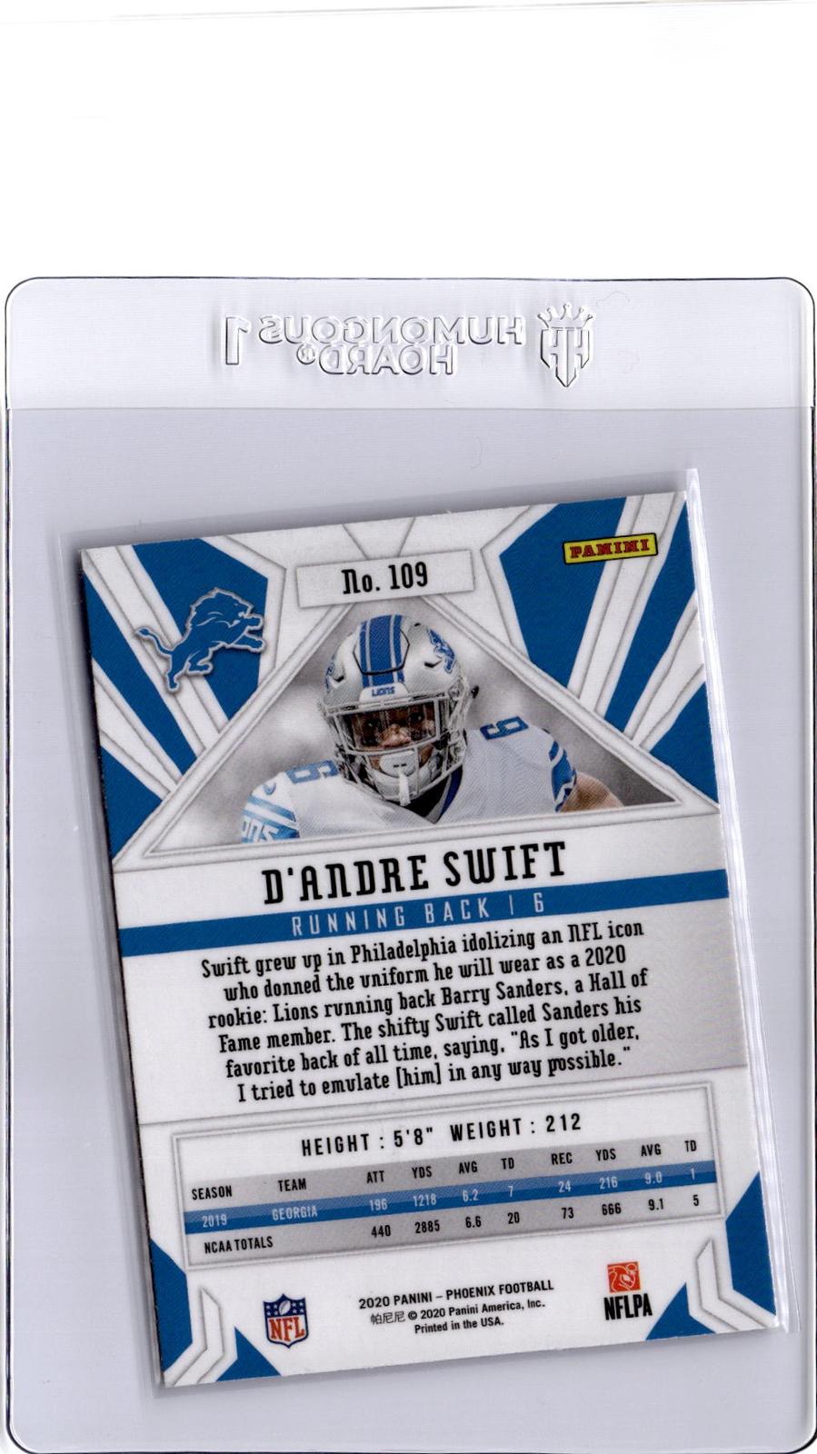 2020 Panini Phoenix #109 D'Andre Swift Fire Burst