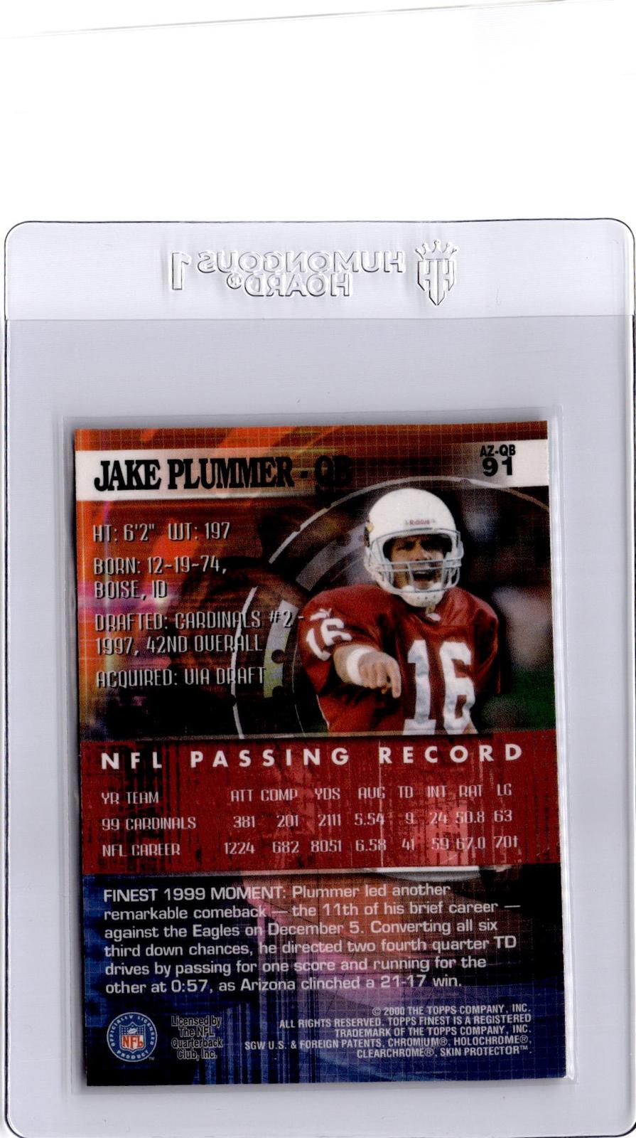 2000 Finest #91 Jake Plummer