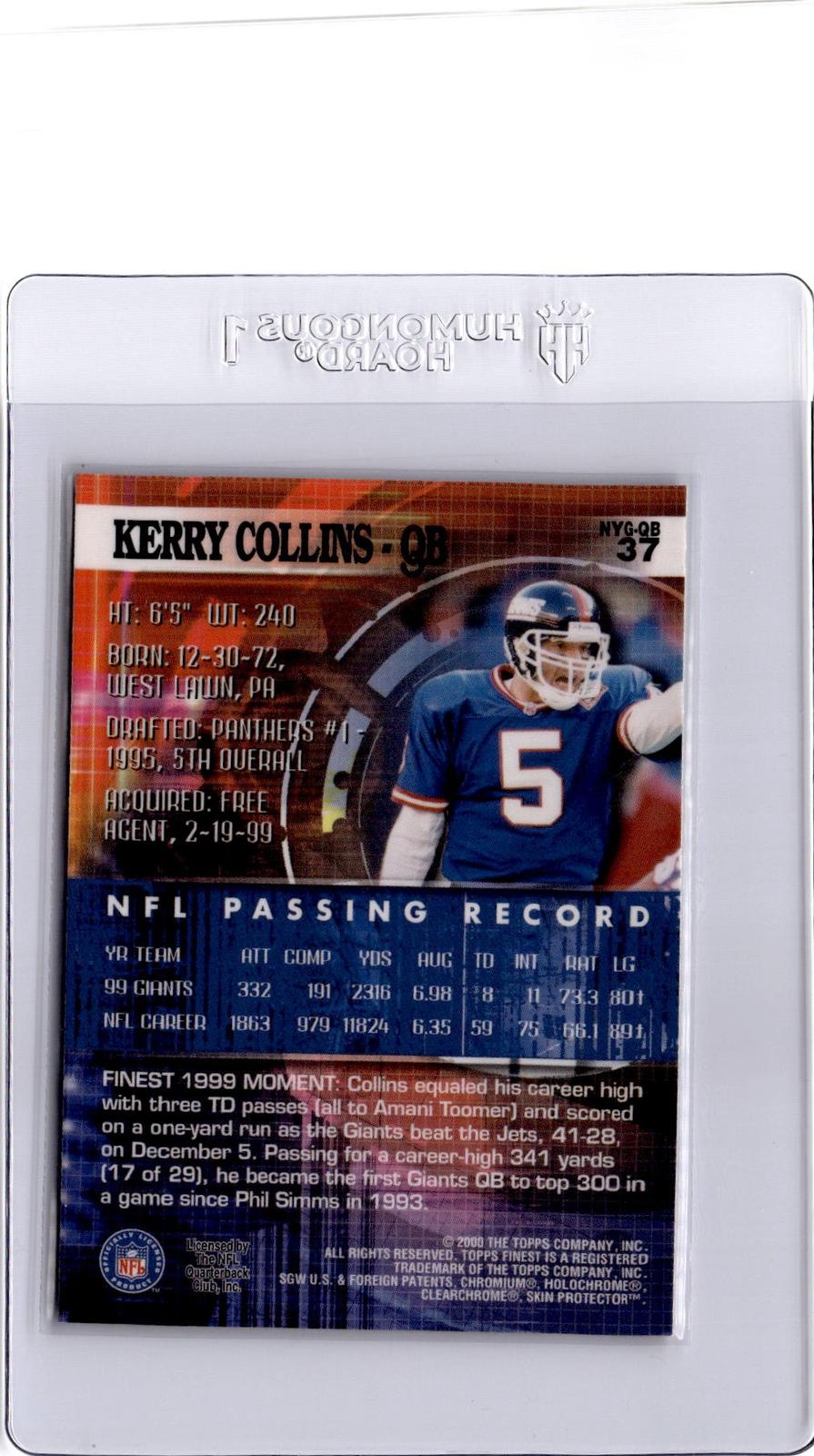 2000 Finest #37 Kerry Collins