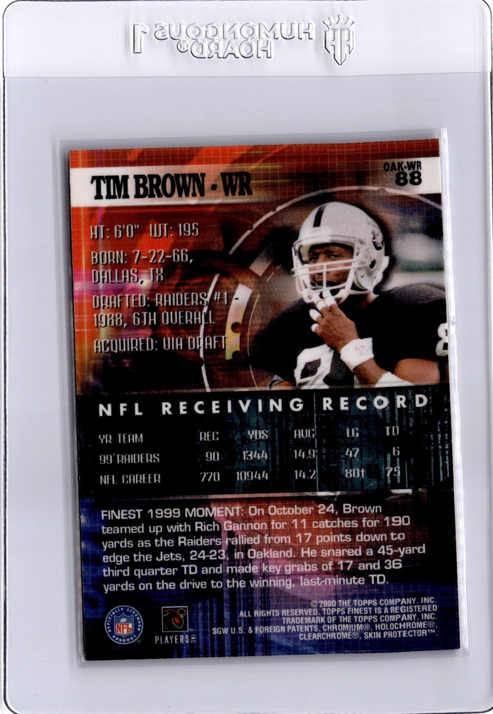 2000 Finest #88 Tim Brown