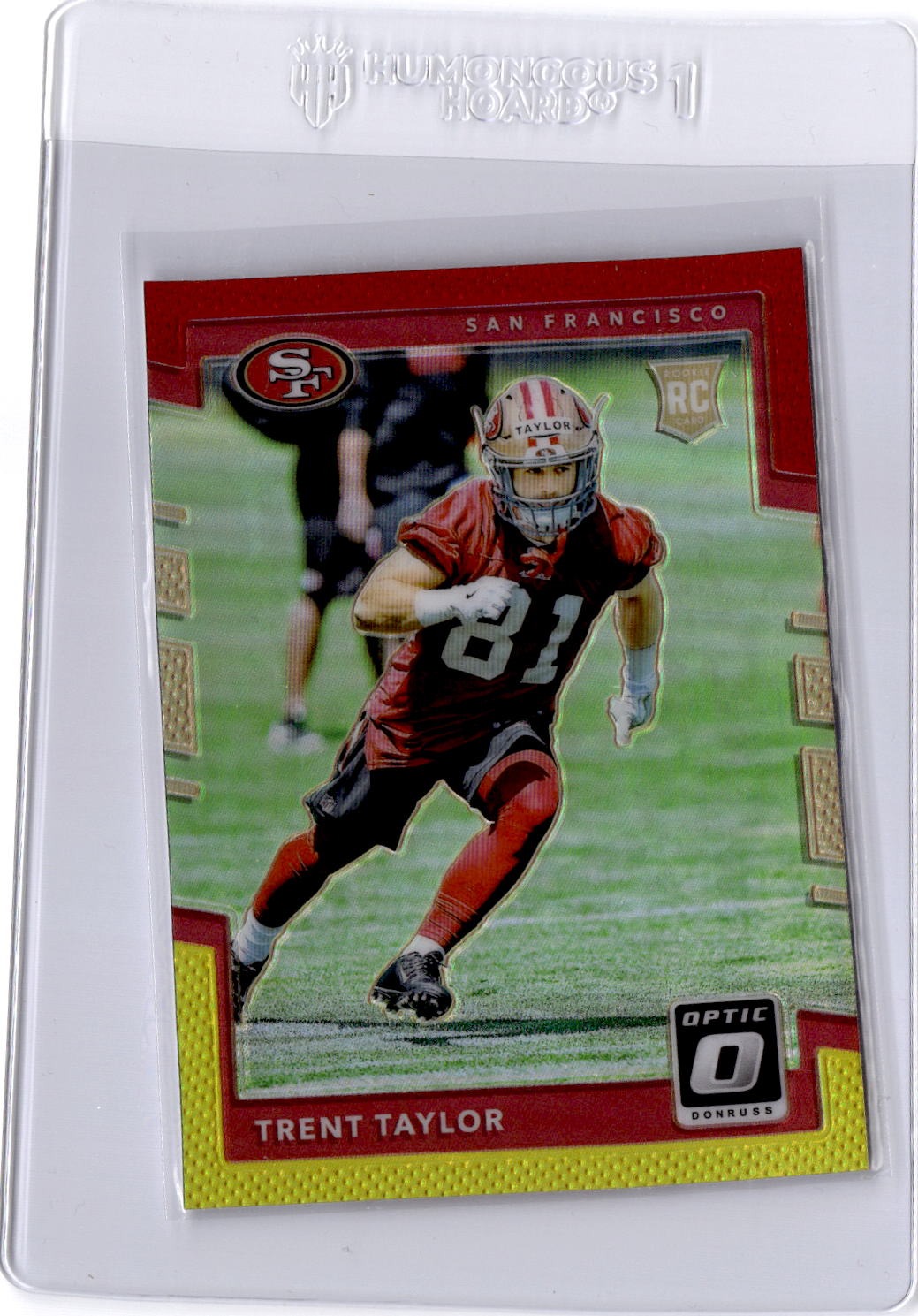 2017 Donruss Optic #125 Trent Taylor Red and Yellow