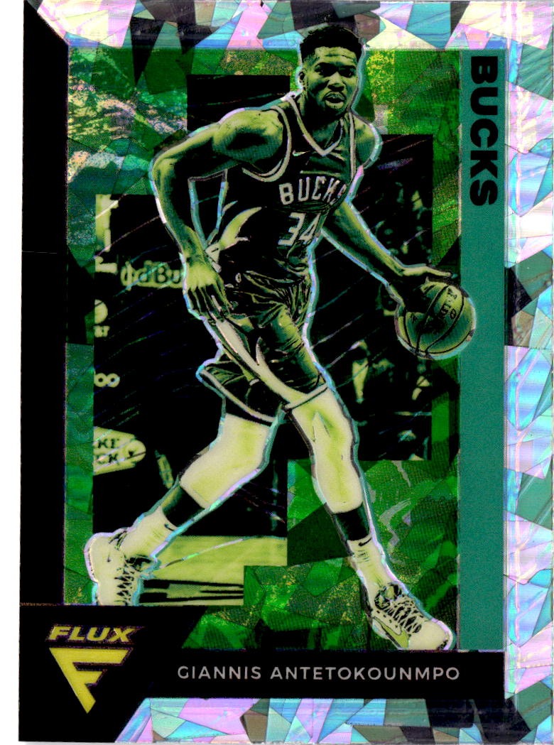 2020-21 Panini Flux #97 Giannis Antetokounmpo Fanatics Cracked Ice