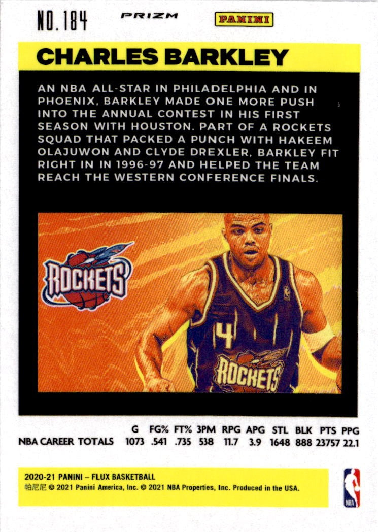 2020-21 Panini Flux #184 Charles Barkley Fanatics Cracked Ice