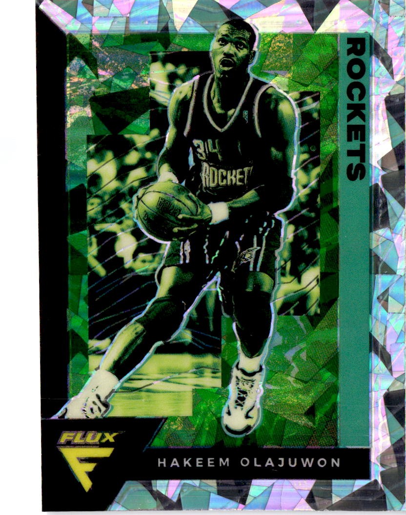 2020-21 Panini Flux #195 Hakeem Olajuwon Fanatics Cracked Ice