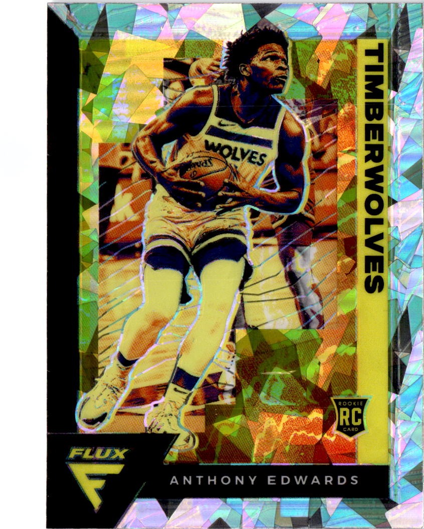 2020-21 Panini Flux #202 Anthony Edwards Fanatics Cracked Ice
