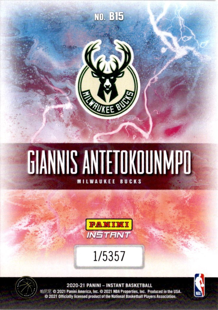 2020-21 Panini Instant NBA Breakaway #B15 Giannis Antetokounmpo