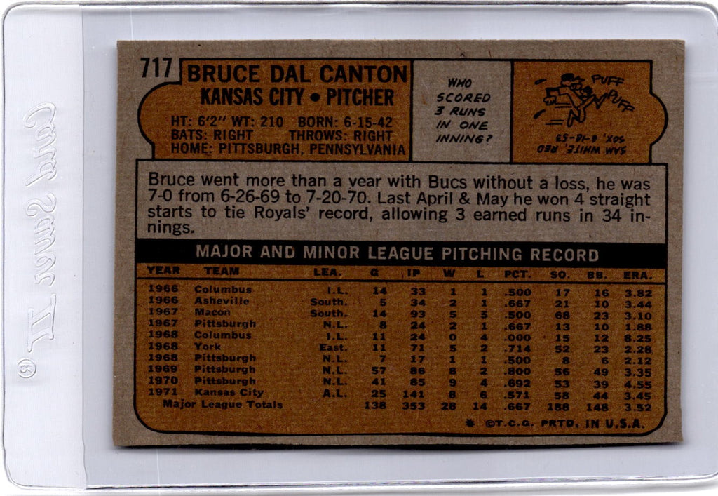 1972 Topps #717 Bruce Dal Canton