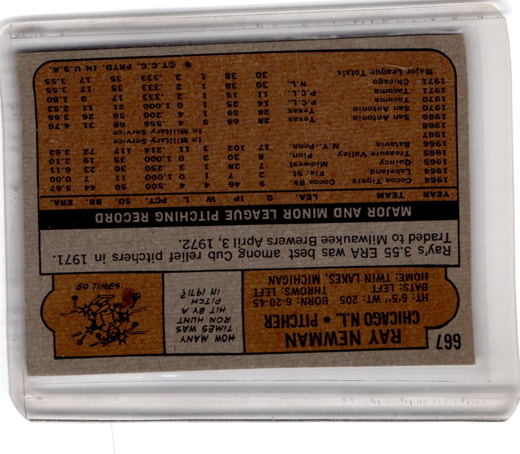 1972 Topps #667 Ray Newman