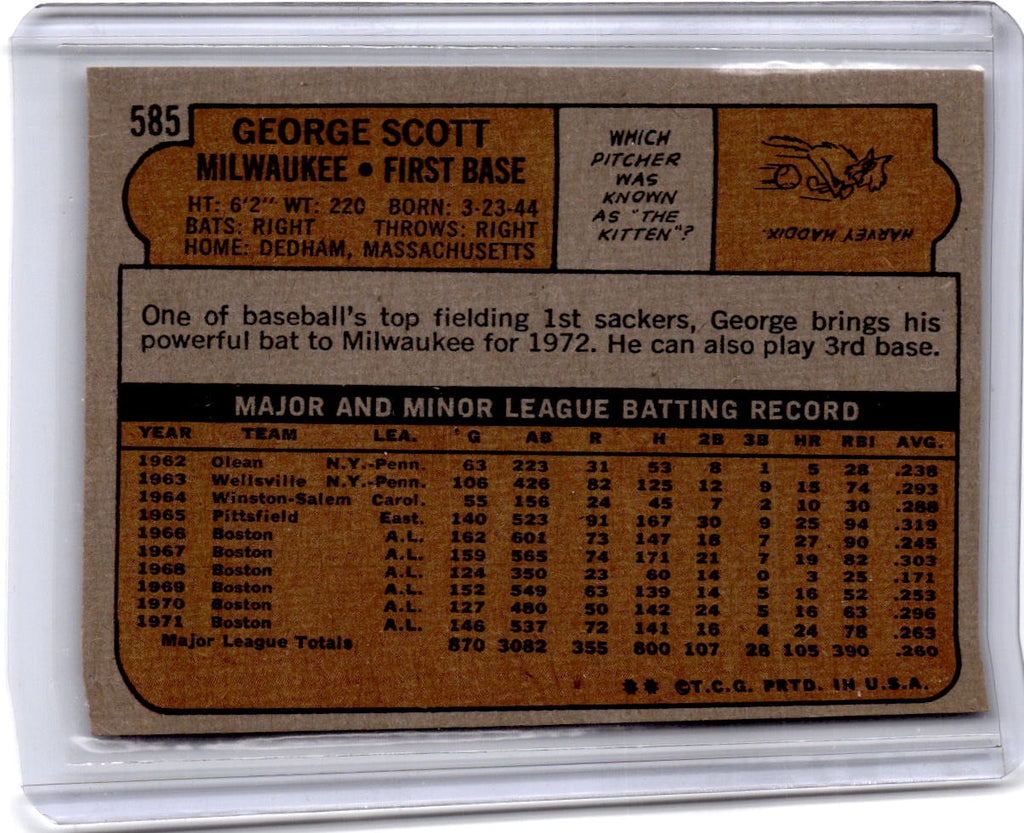 1972 Topps #481 Billy Conigliaro