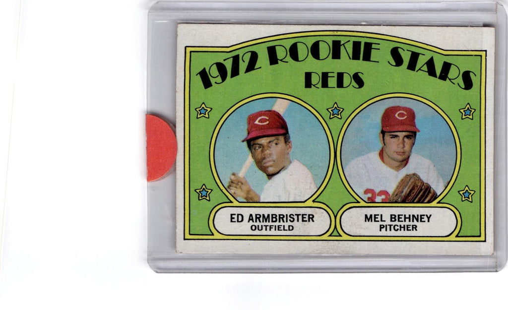 1972 Topps #524 Reds 1972 Rookie Stars (Ed Armbrister / Mel Behney)