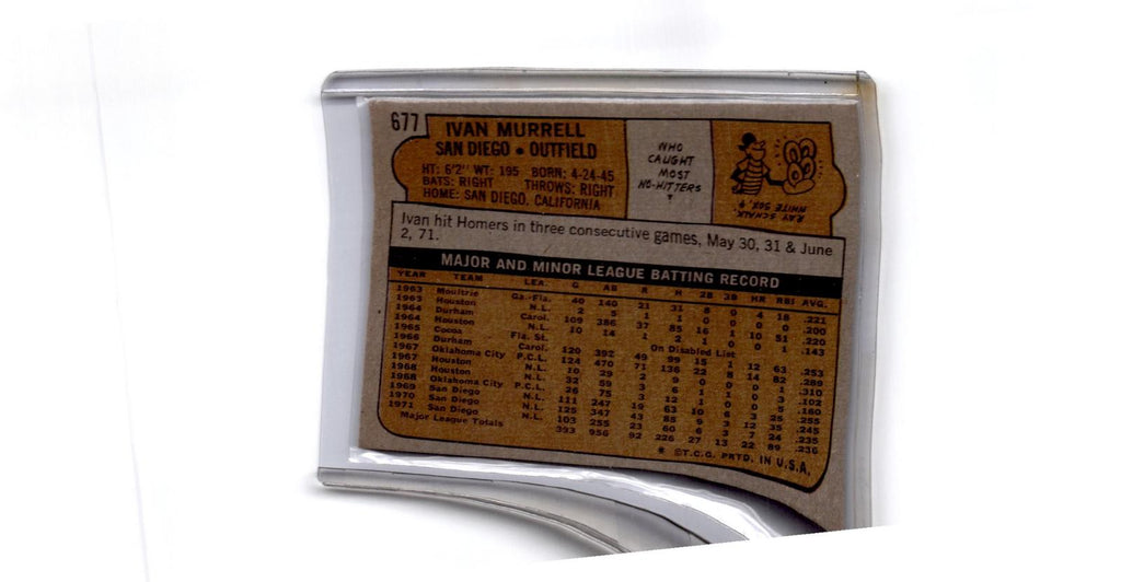 1972 Topps #677 Ivan Murrell