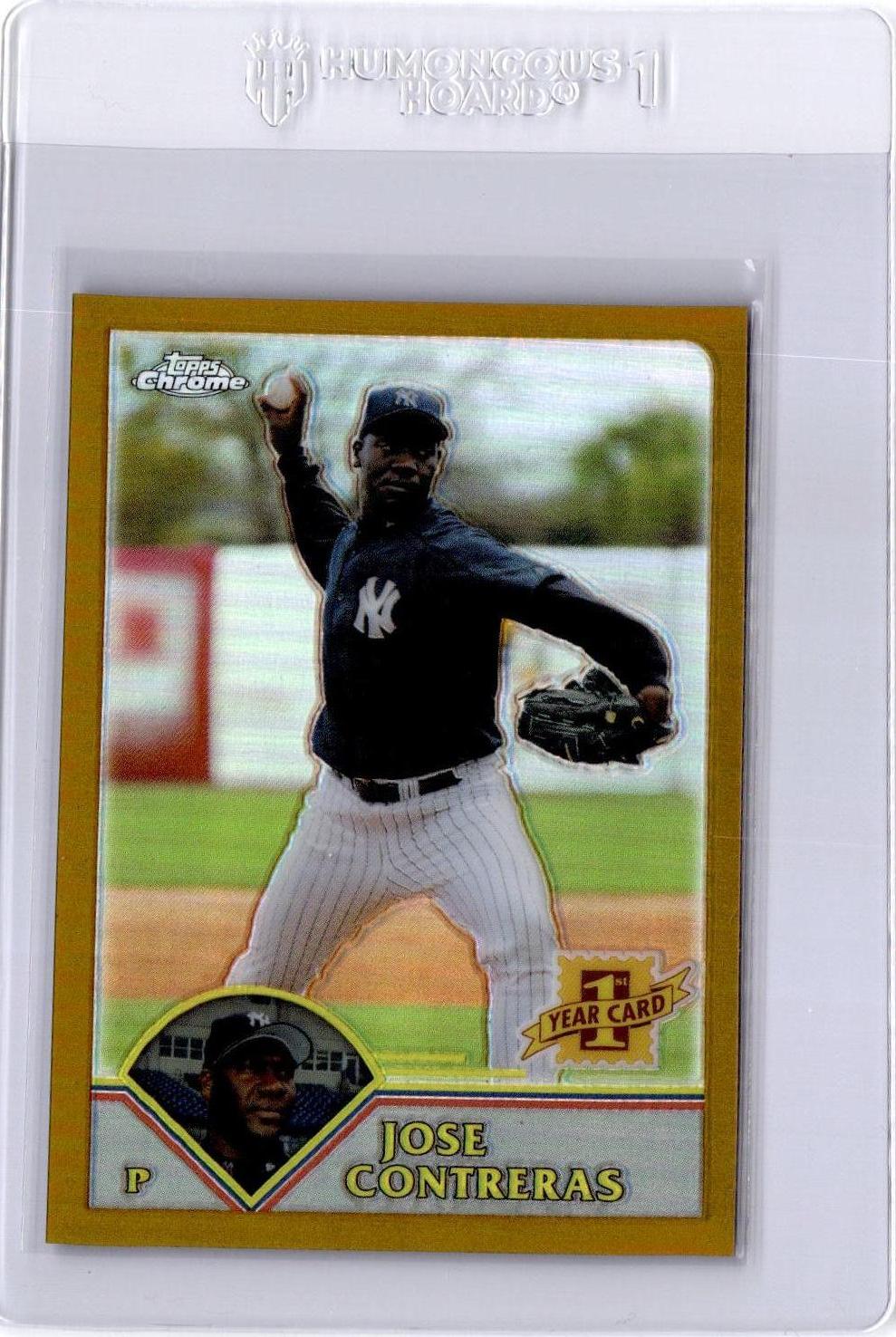2003 Topps Chrome #409 Jose Contreras Gold Refractor #/449