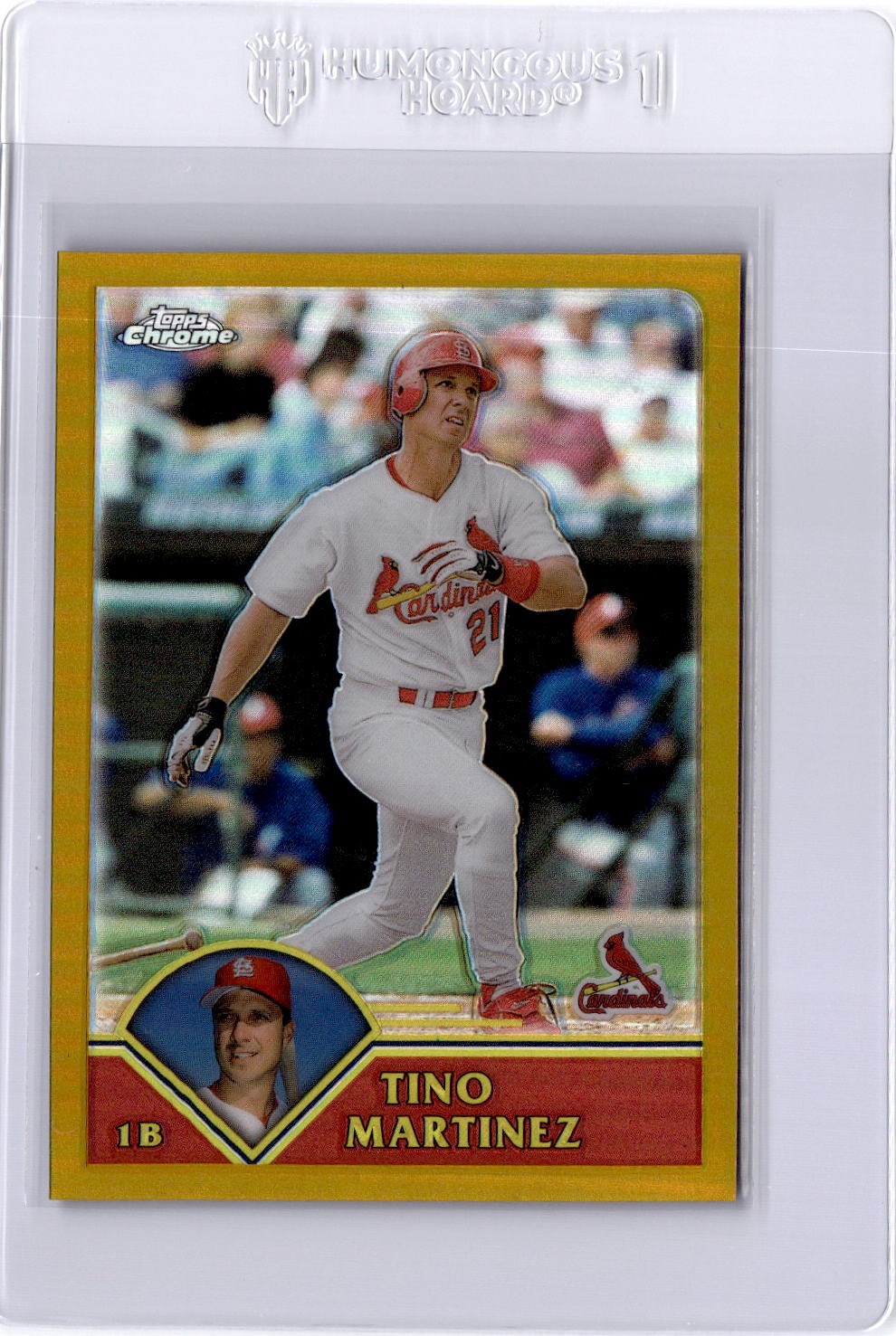 2003 Topps Chrome #122 Tino Martinez Gold Refractor #/449