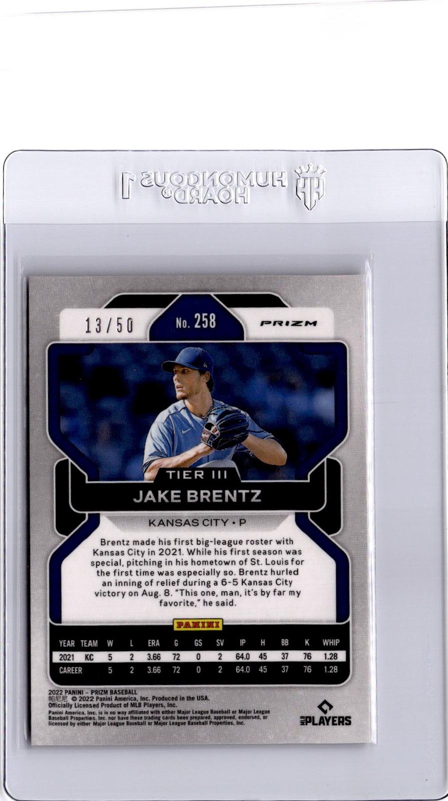 2022 Panini Prizm #258 Jake Brentz Snakeskin Prizm #/50