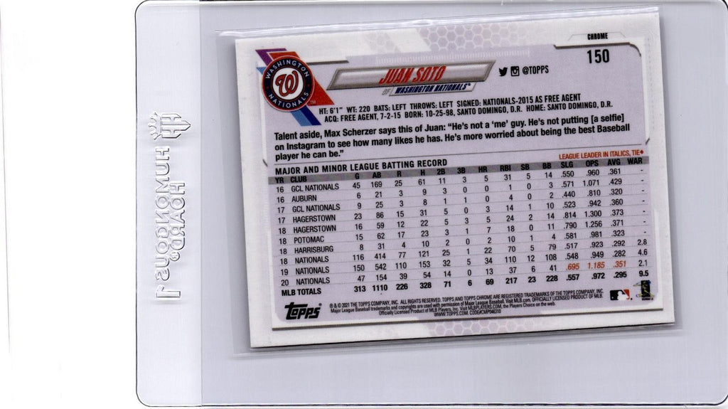2021 Topps Chrome #150 Juan Soto Prism Refractor