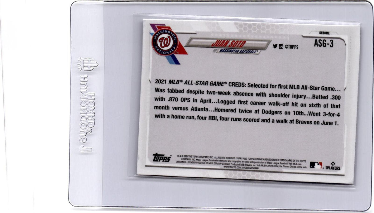 2021 Topps Chrome Update #ASG-3 Juan Soto 2021 All-Star Game