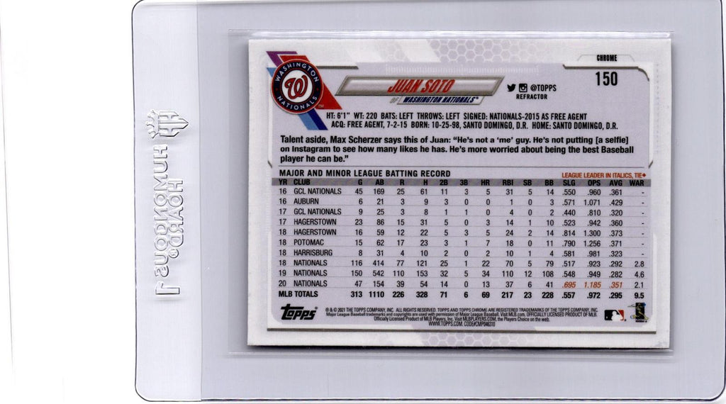 2021 Topps Chrome #150 Juan Soto Refractor