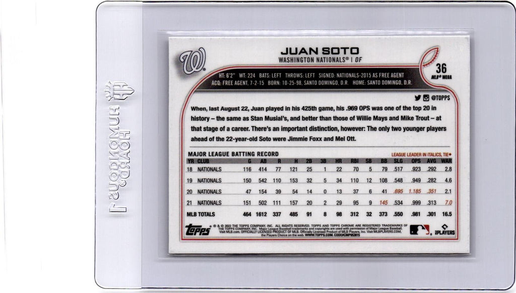 2022 Topps Chrome Logofractor Edition #36 Juan Soto