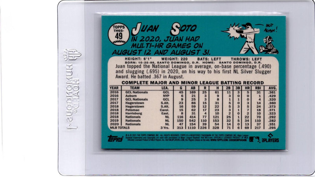 2021 Topps #TH65-49 Juan Soto 1965 Topps Redux Chrome