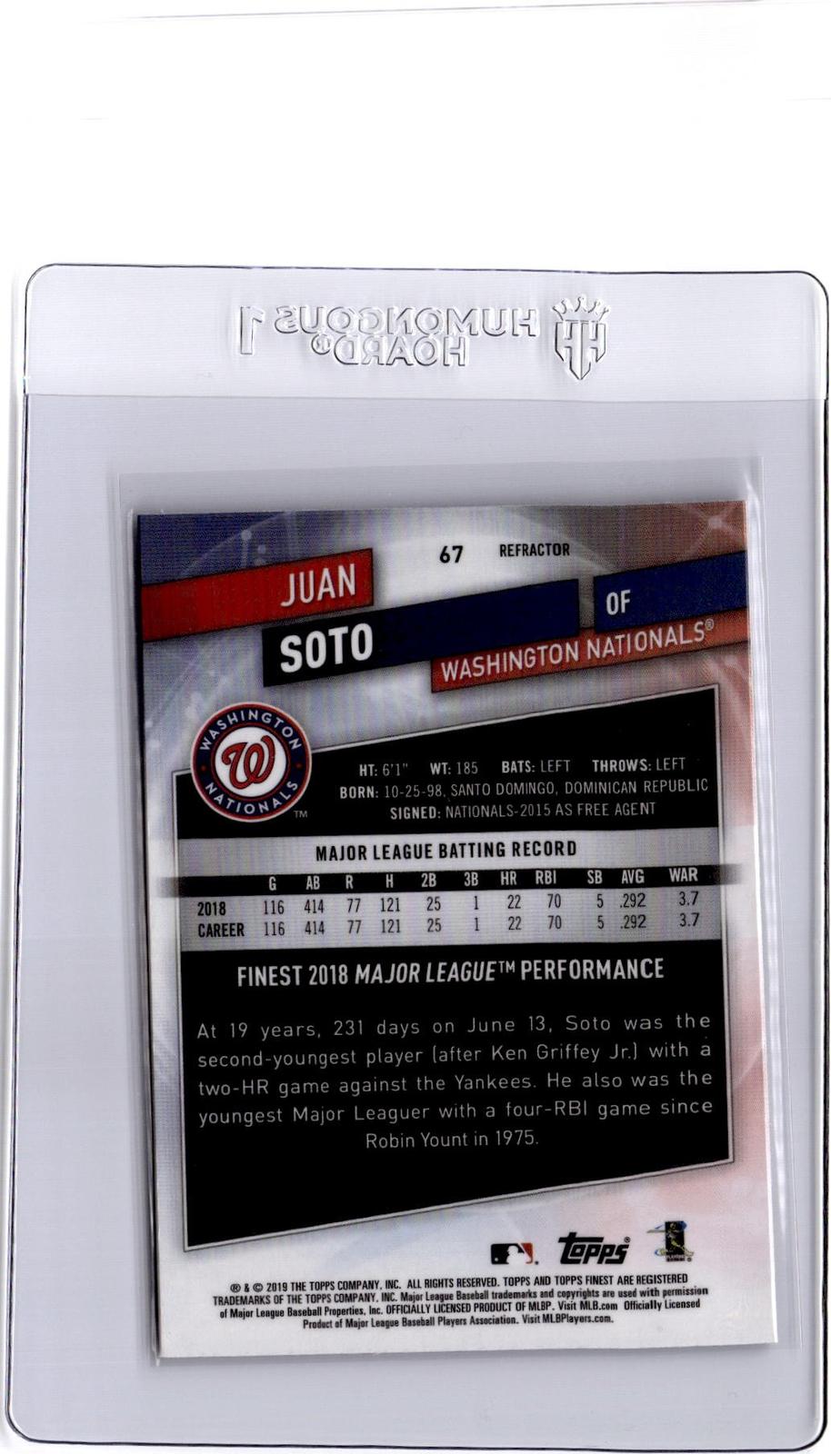 2019 Finest #67 Juan Soto Refractor