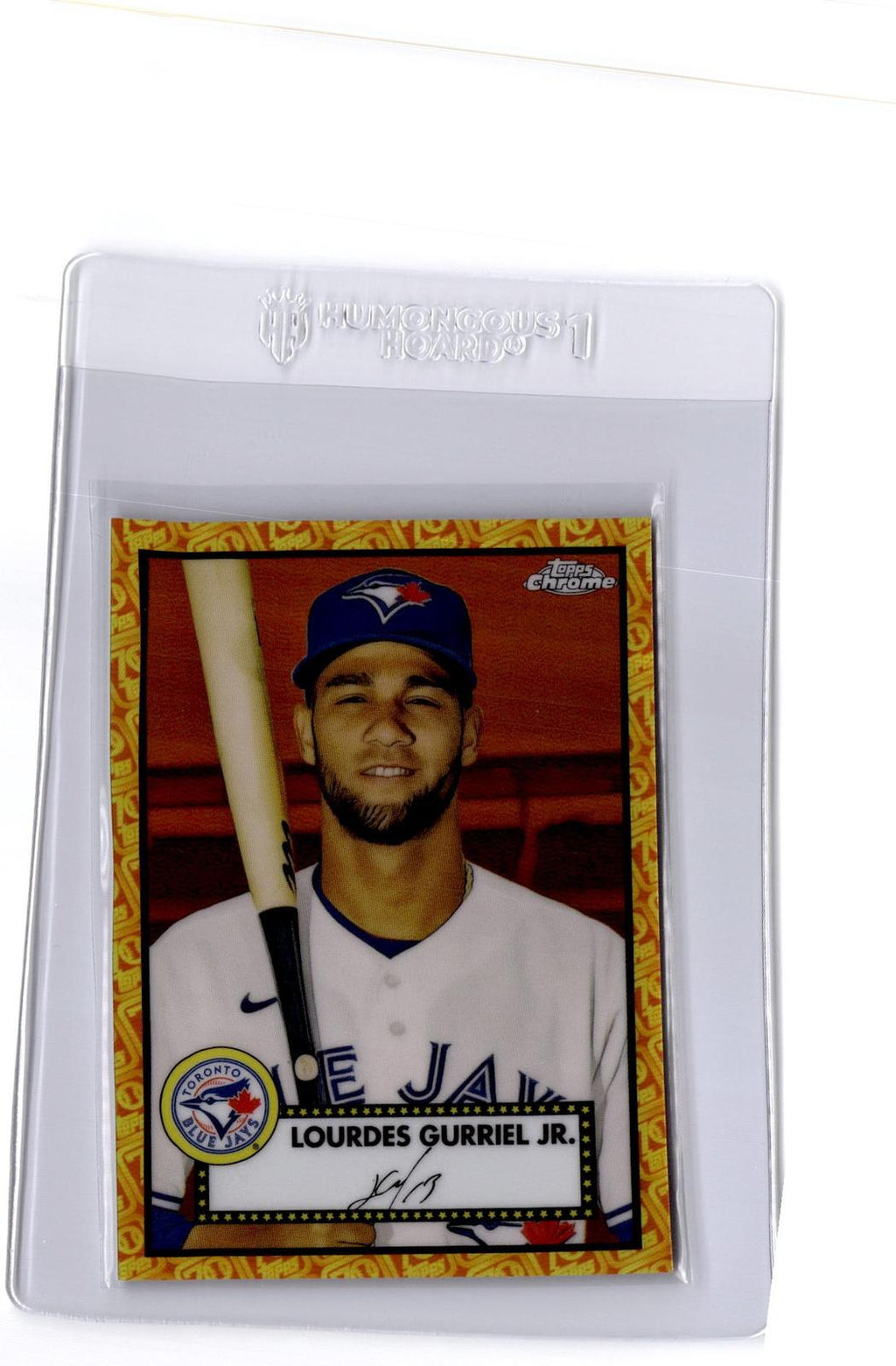 2021 Topps Chrome Platinum Lourdes Gurriel Jr. Orange/Yellow 70th Anniversary/25