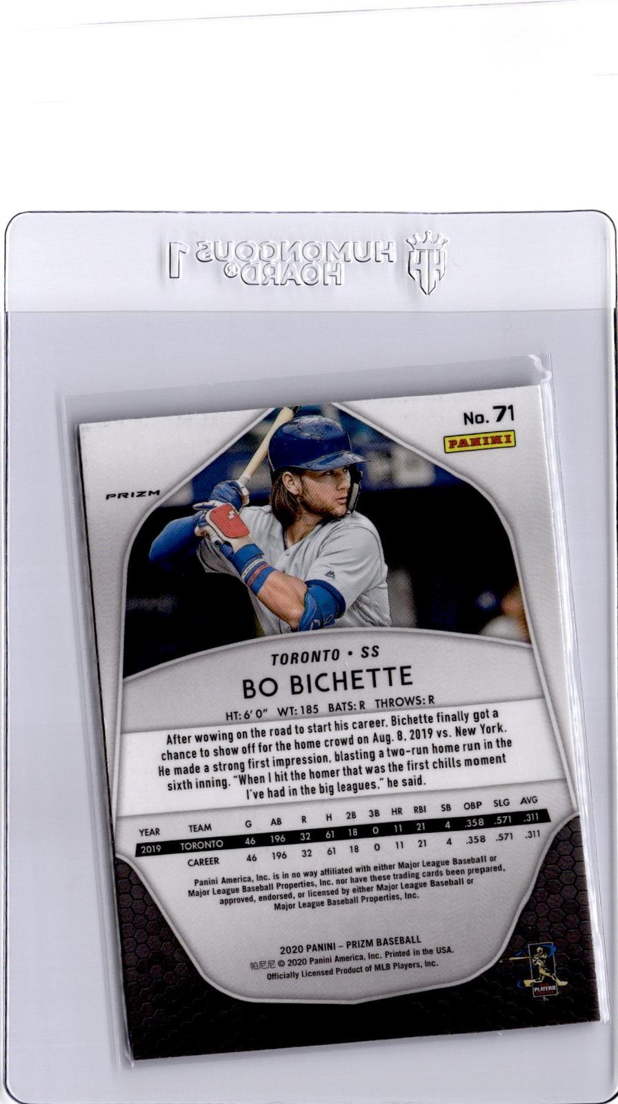 2020 Panini Prizm #71 Bo Bichette Teal Wave Prizm