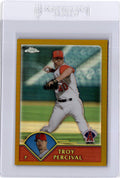 2003 Topps Chrome #130 Troy Percival Gold Refractor #/449