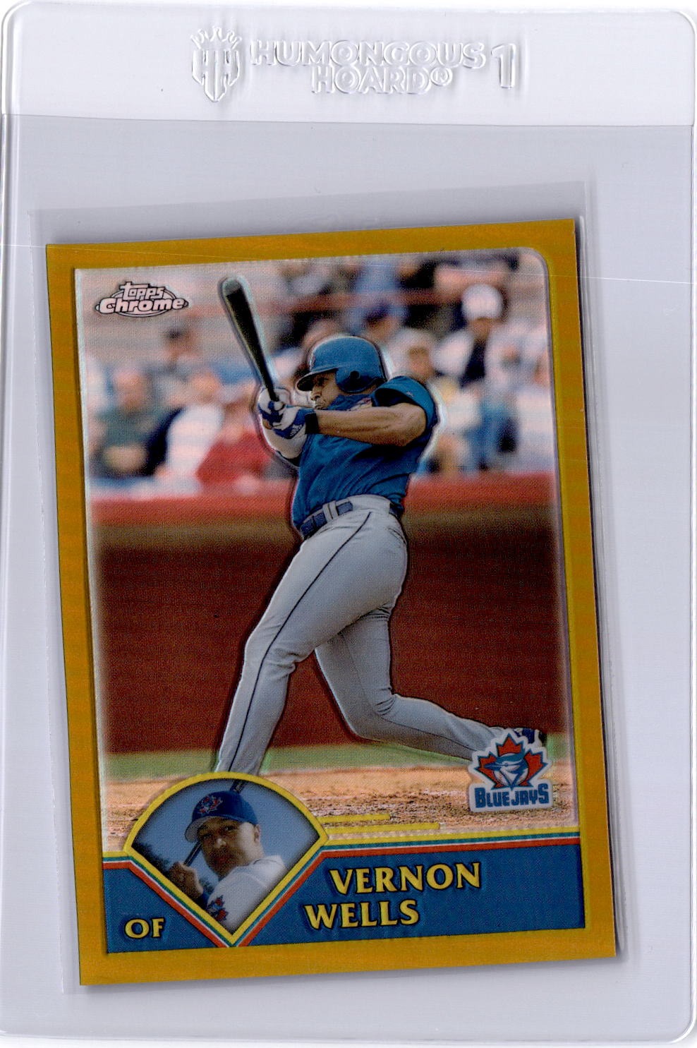 2003 Topps Chrome #72 Vernon Wells Gold Refractor #/449