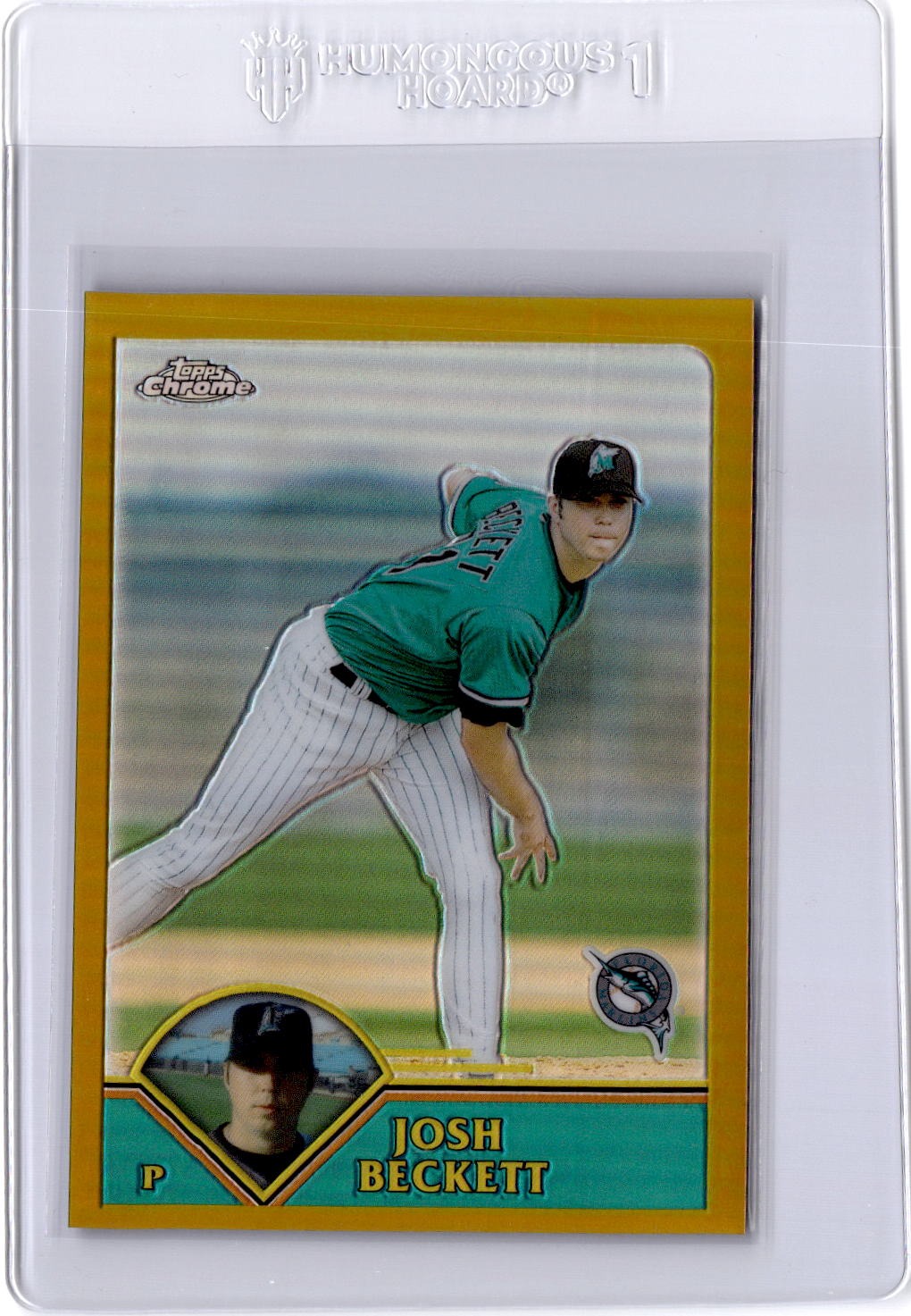 2002 Topps Chrome #634 Josh Beckett Gold Refractor