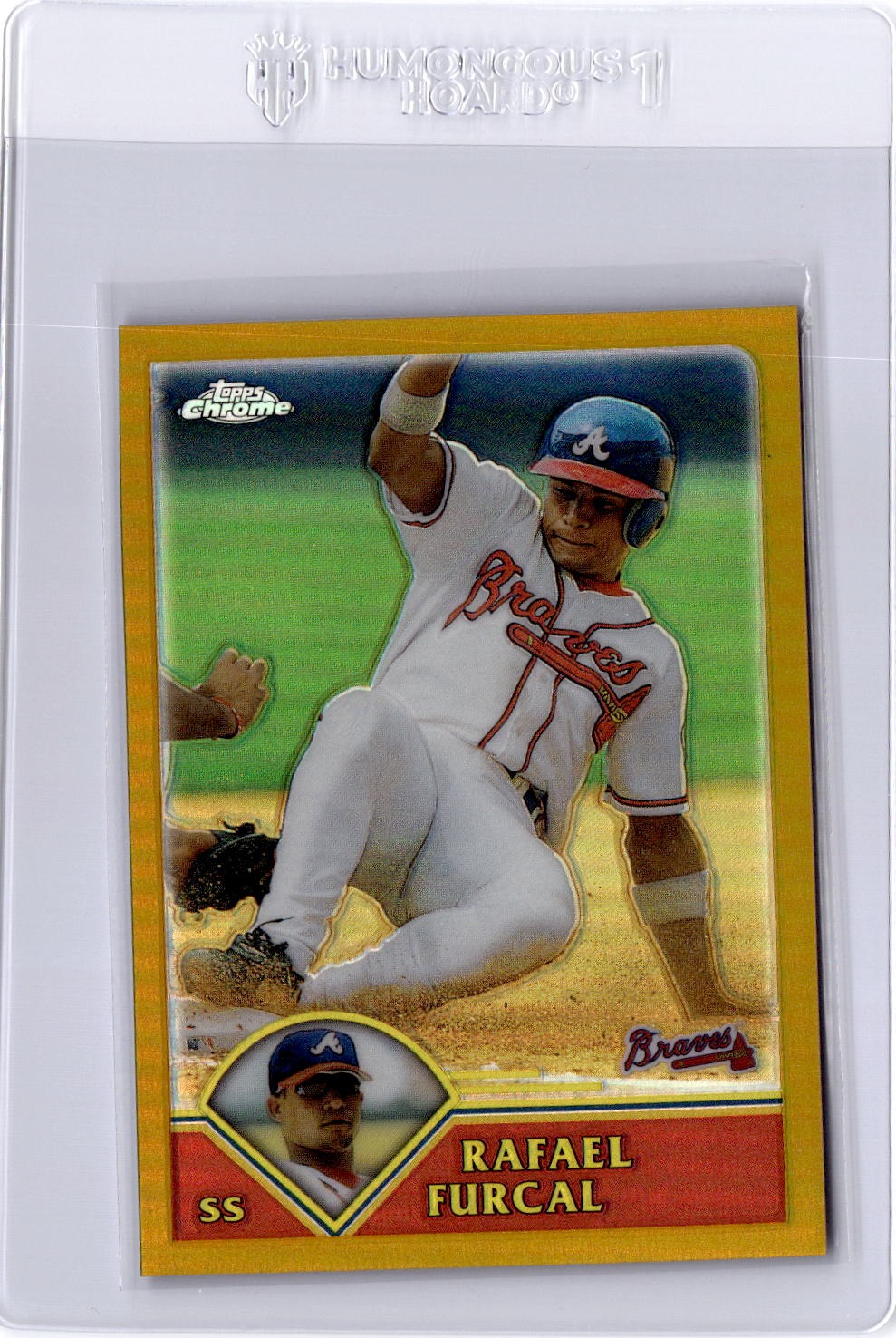2003 Topps Chrome #113 Rafael Furcal Gold Refractor #/449