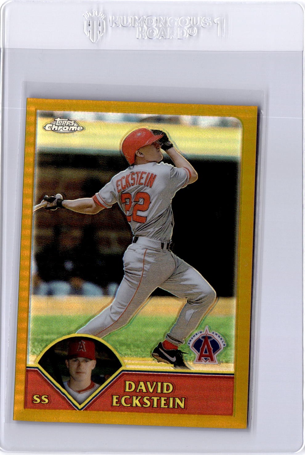 2003 Topps Chrome #116 David Eckstein Gold Refractor #/449