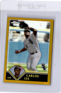 2003 Topps Chrome #402 Carlos Lee Gold Refractor #/449