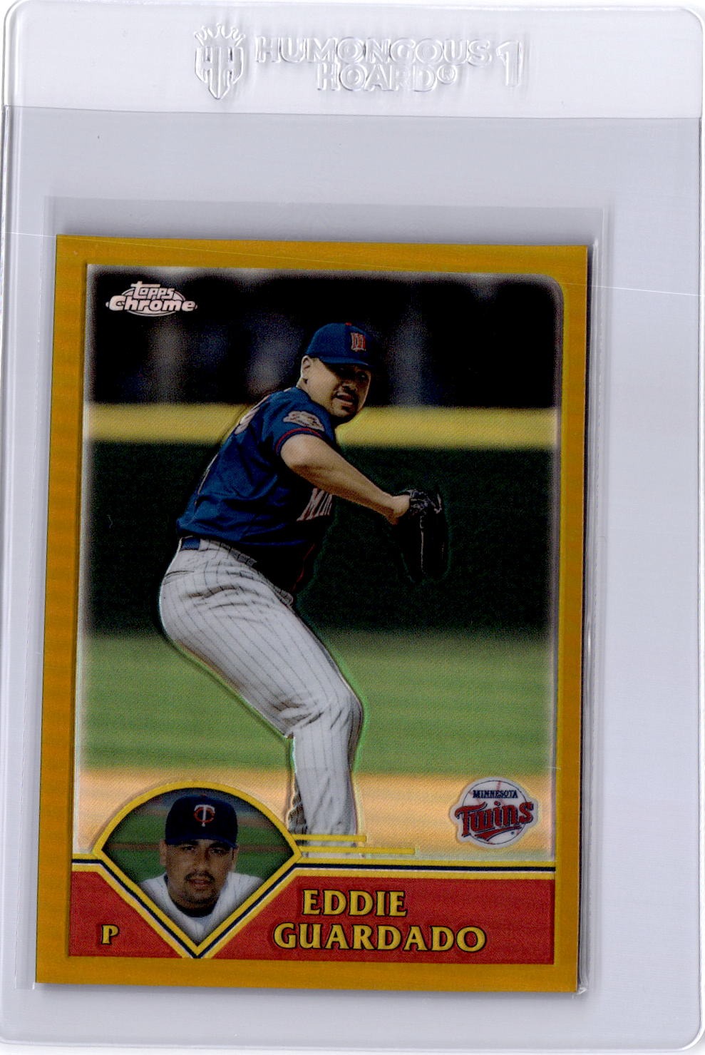 2003 Topps Chrome #2 Eddie Guardado Gold Refractor #/449