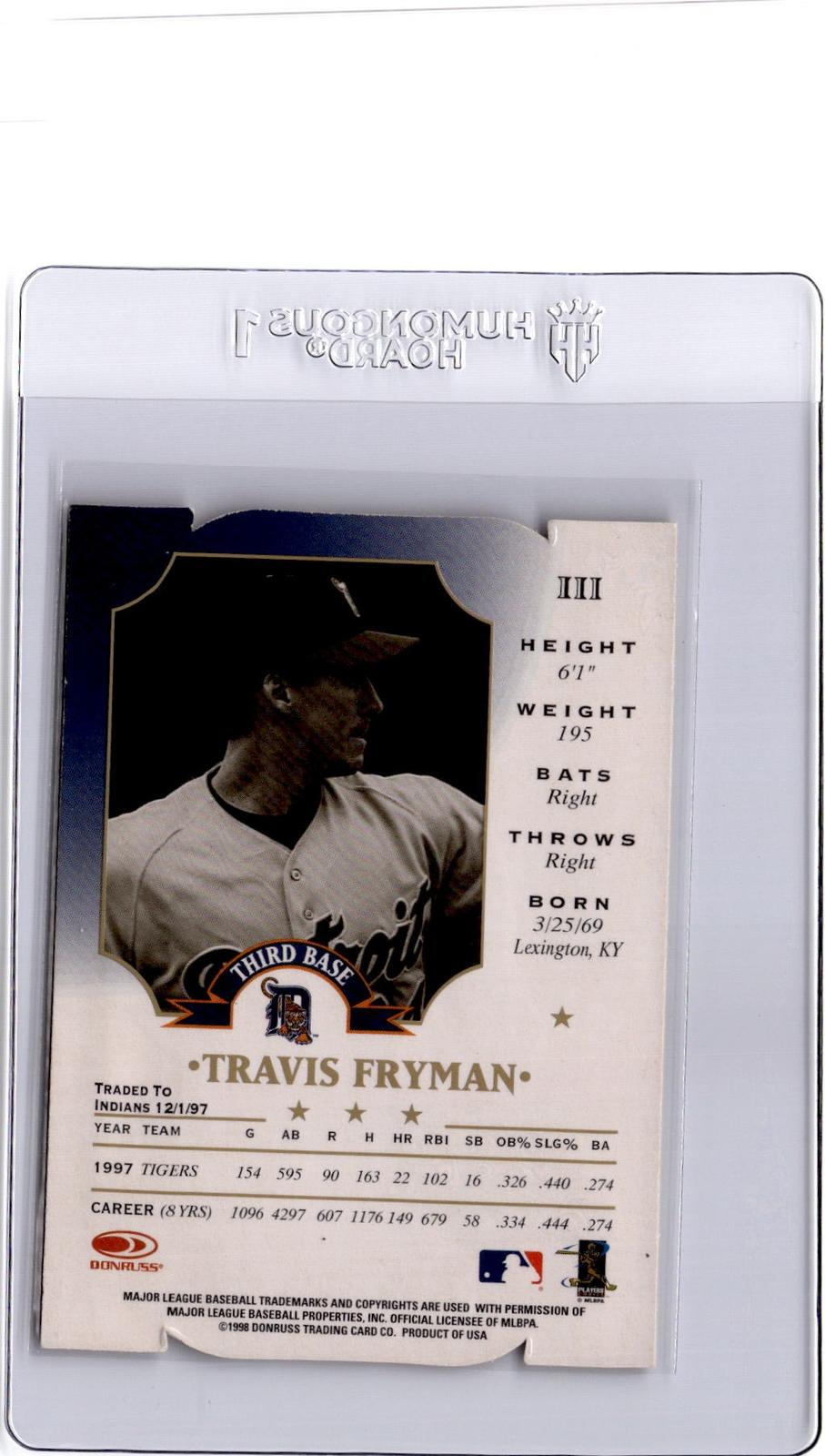 1998 Leaf #111 Travis Fryman Fractal Diamond Axis #/50