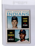 1964 Topps #146 Indians 1964 Rookie Stars (Tommy John / Bob Chance)