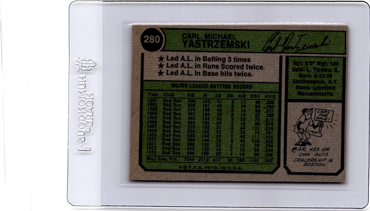 1974 Topps #280 Carl Yastrzemski