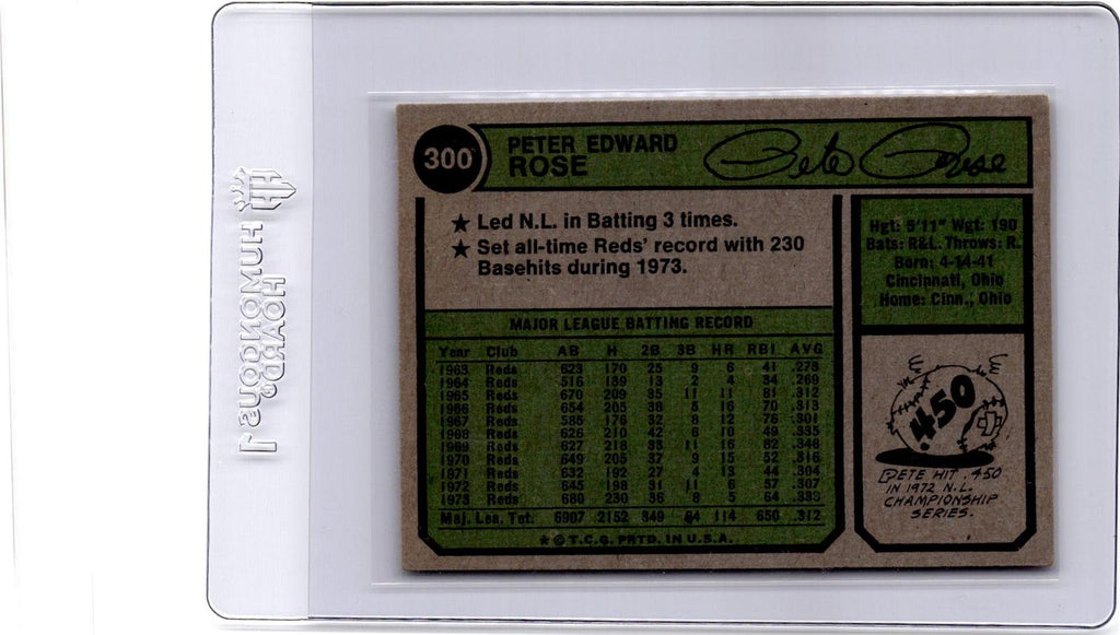 1974 Topps #300 Pete Rose