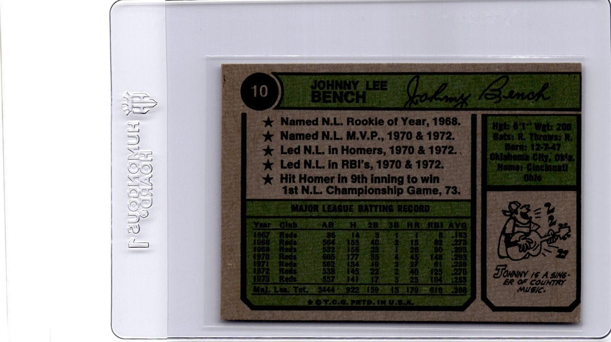 1974 Topps #10 Johnny Bench