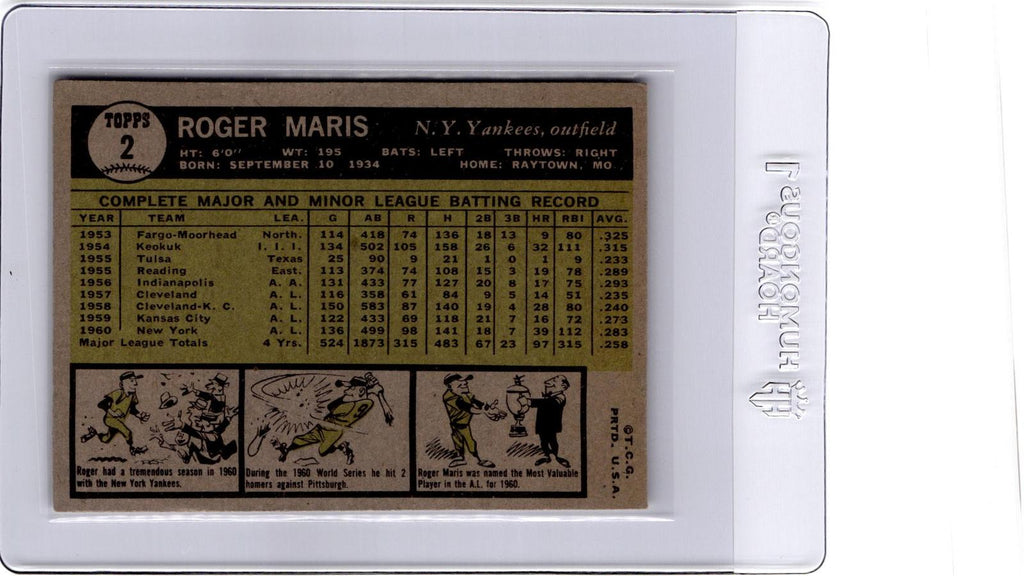 1961 Topps #2 Roger Maris