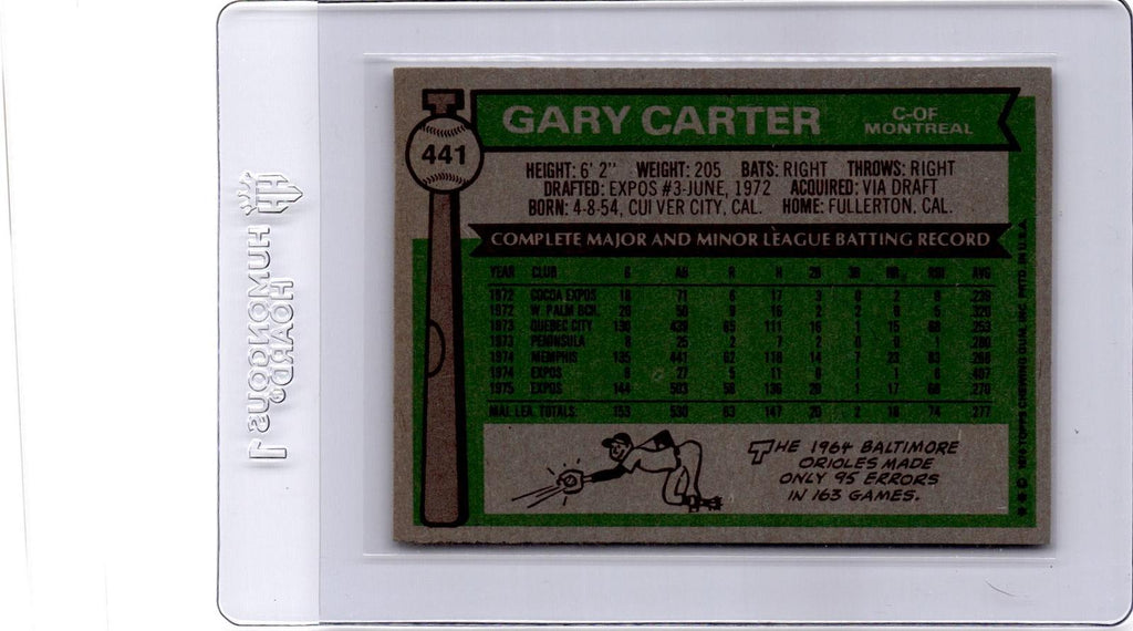 1976 Topps #441 Gary Carter