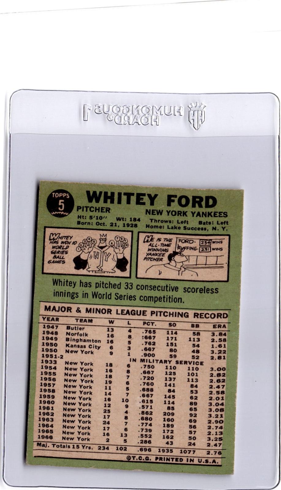 1967 Topps #5 Whitey Ford