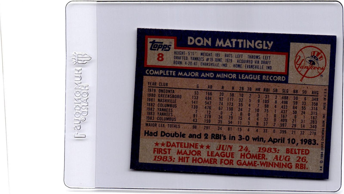 1984 Topps #8 Don Mattingly